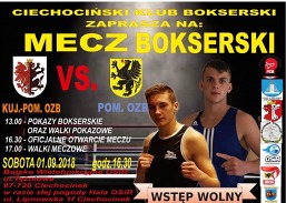 Pod tęzniami odbędzie się mecz bokserski: Kujawsko-Pomorski OZB vs. Pomorski OZB