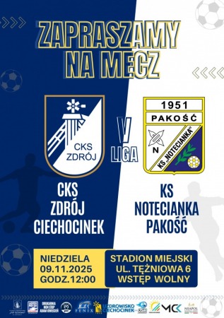 Liga Okręgowa Seniorów: CKS Zdrój Ciechocinek vs. KS Notecianka Pakość