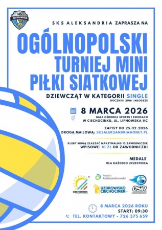 Ogólnopolski Turniej Mini Piłki Siatkowej Dziewcząt – Kategoria SINGLE