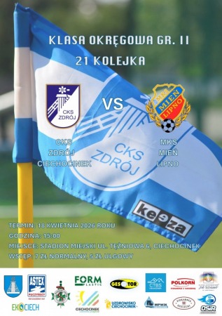 Liga Okręgowa Seniorów: CKS Zdrój Ciechocinek vs. Mień Lipno