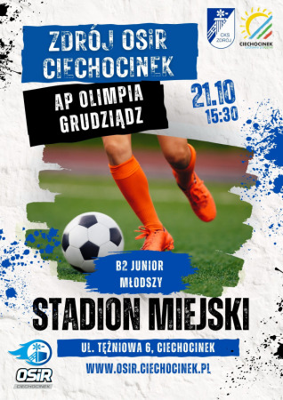 Mecz Ligi Juniora Młodszego - Zdrój OSiR Ciechocinek vs. AP Olimpia Grudziądz