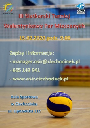 III Otwarty Siatkarski Turniej Walentynkowy Par Mieszanych