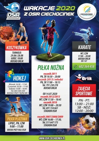 Wakacje na sportowo z OSiR Ciechocinek!