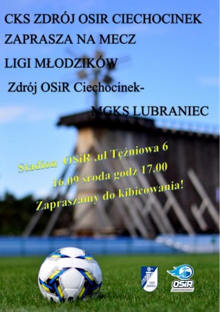 Mecz Ligi Młodzików Zdrój OSiR Ciechocinek - MGKS Lubraniec