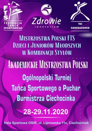 Ogólnopolski Festiwal Tańca Towarzyskiego 28-29.11.2020 Ciechocinek