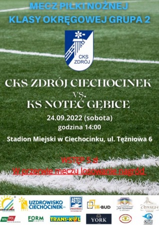 Liga Okręgowa Seniorów: CKS Zdrój Ciechocinek vs. KS Noteć Gębice