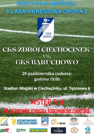 Liga Okręgowa Seniorów: CKS Zdrój Ciechocinek vs. GKS Baruchowo
