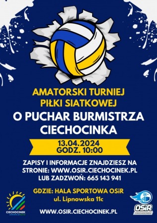 XV Amatorski Turniej Piłki Siatkowej o Puchar Burmistrza Ciechocinka