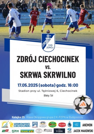 Liga Okręgowa Seniorów: CKS Zdrój Ciechocinek vs. GLKS Skrwa Skrwilno