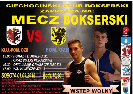 Mecz Bokserski : Kujawsko-Pomorski OZB vs. Pomorski OZB