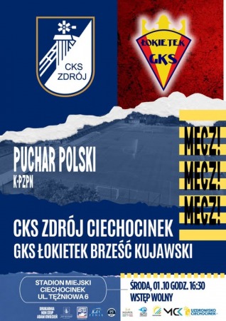 Puchar Polski: CKS Zdrój Ciechocinek - GKS Łokietek Brześć Kujawski